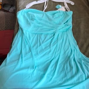 Spa colored prom or bridesmaids dress